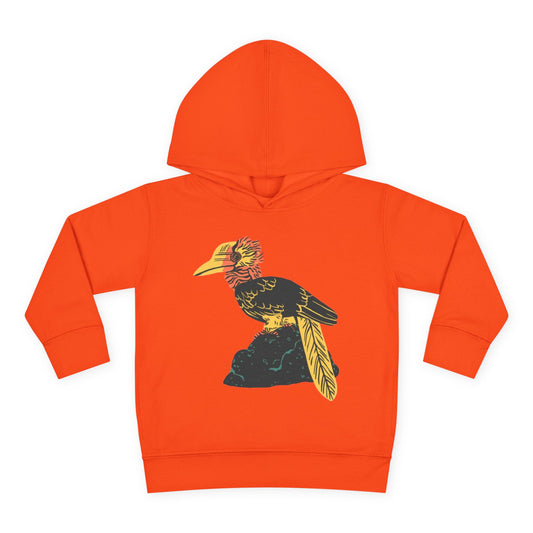 Bird Toddler Hoodie - Vivid Colorful Pullover Fleece